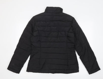 Womens UK Size 6 Dorothy Perkins Black Quilted Coat
