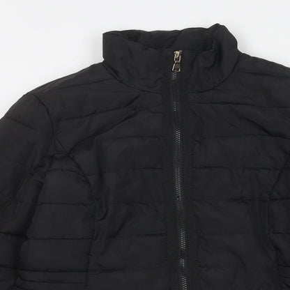 Womens UK Size 6 Dorothy Perkins Black Quilted Coat