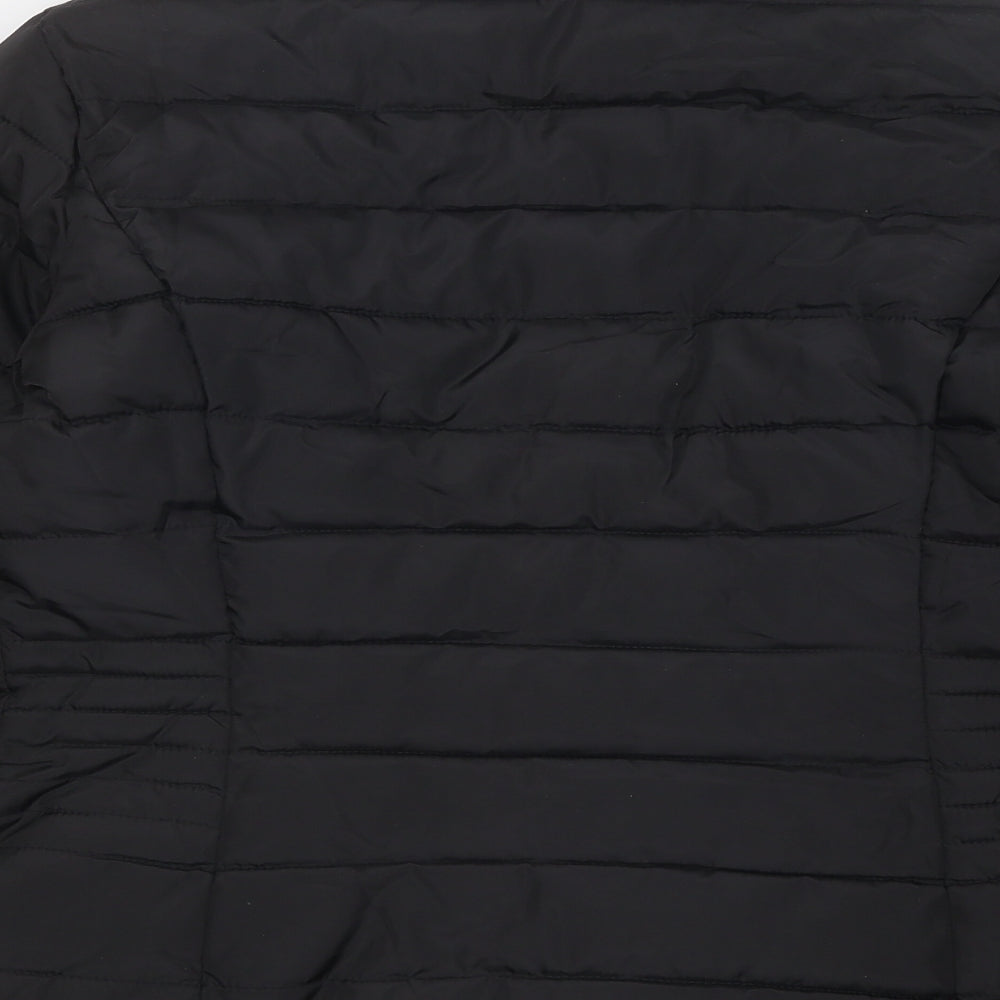 Womens UK Size 6 Dorothy Perkins Black Quilted Coat