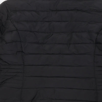 Womens UK Size 6 Dorothy Perkins Black Quilted Coat