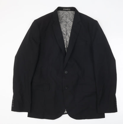 Mens UK Size 42 Simon Jersey Regular Black Suit Jacket