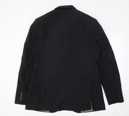 Mens UK Size 42 Simon Jersey Regular Black Suit Jacket