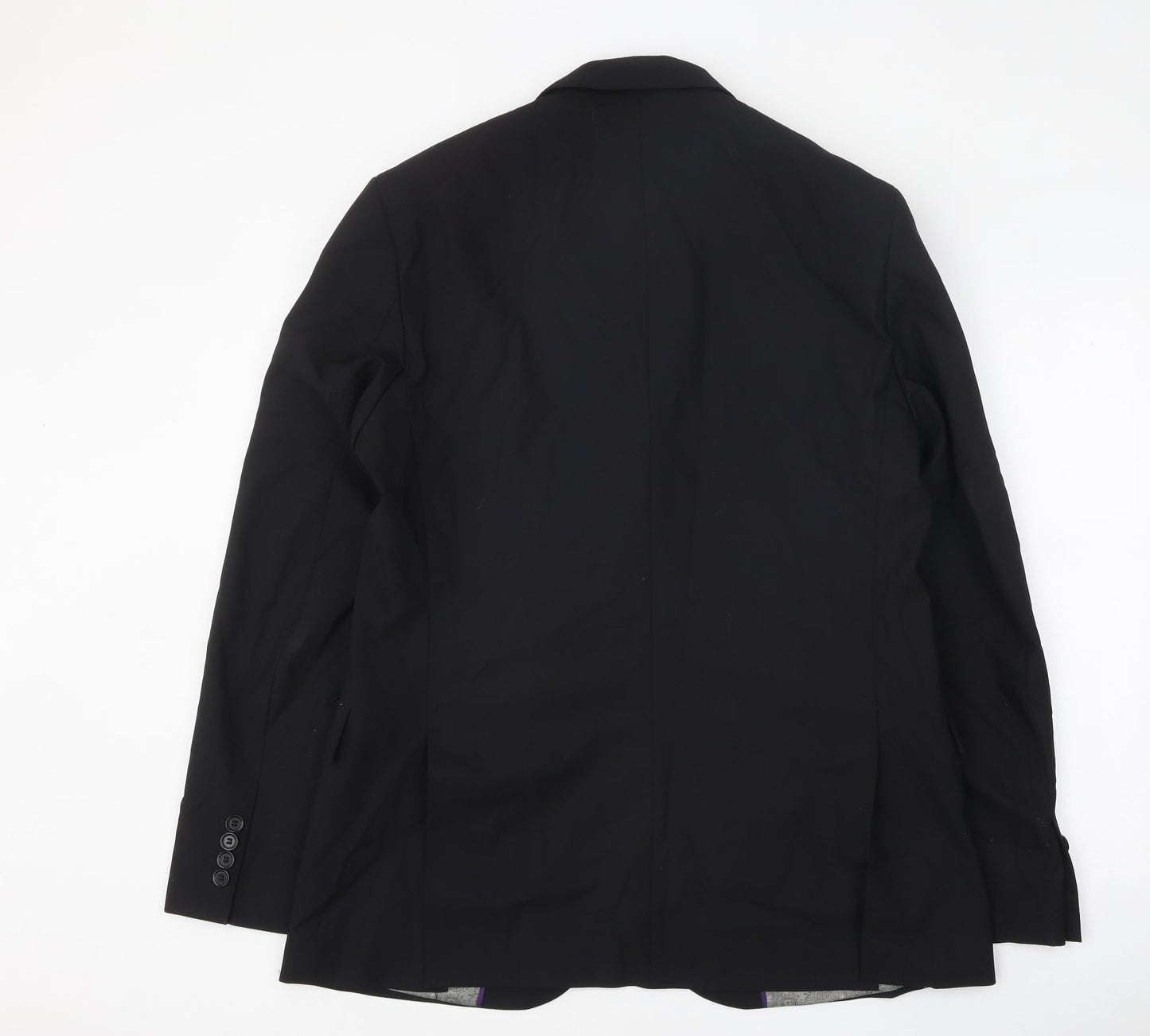 Mens UK Size 42 Simon Jersey Regular Black Suit Jacket