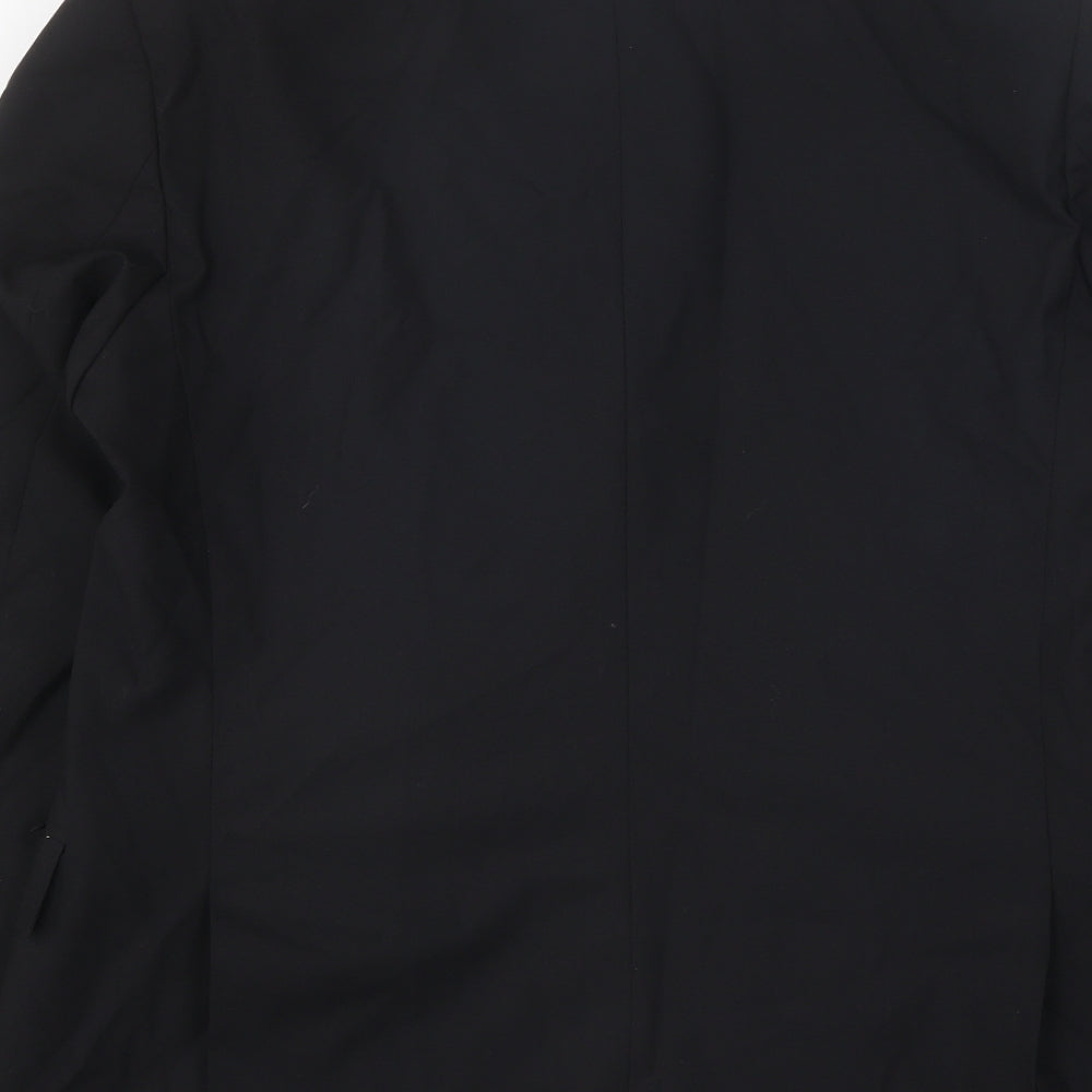 Mens UK Size 42 Simon Jersey Regular Black Suit Jacket