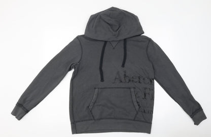 Abercrombie & Fitch Mens Grey Cotton Pullover Hoodie Size XS