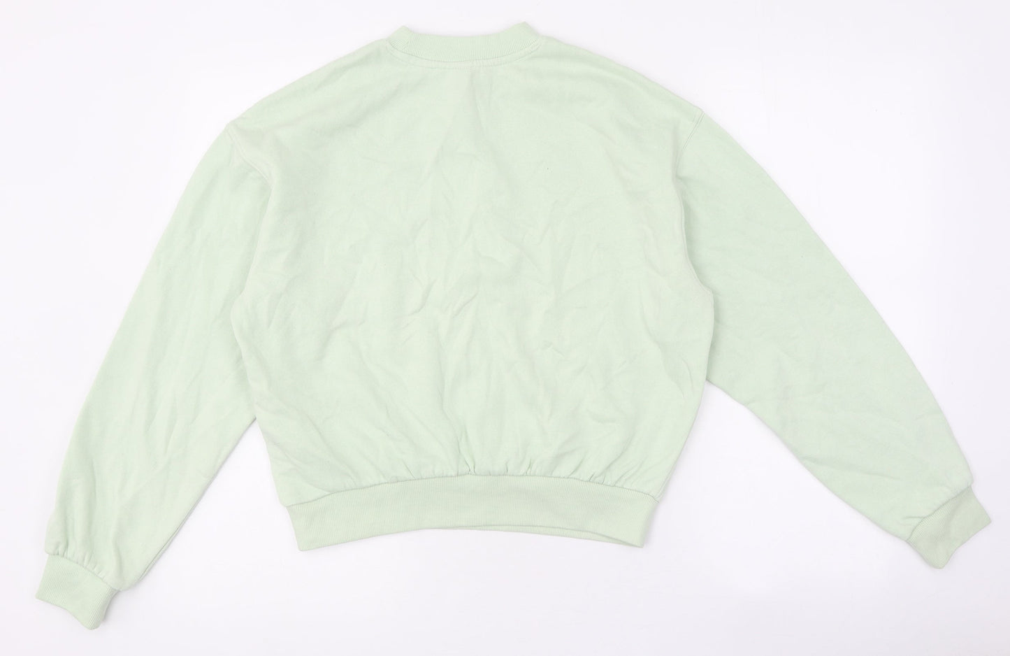 Divided Womens Green Cotton Pullover Sweatshirt Size S Pullover