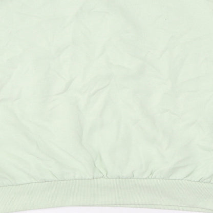 Divided Womens Green Cotton Pullover Sweatshirt Size S Pullover
