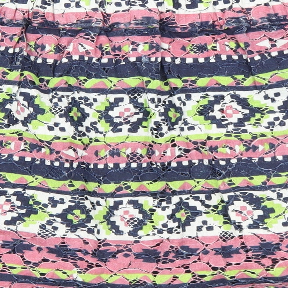 Hollister Womens Multicoloured Geometric Cotton Mini Skirt Size XS