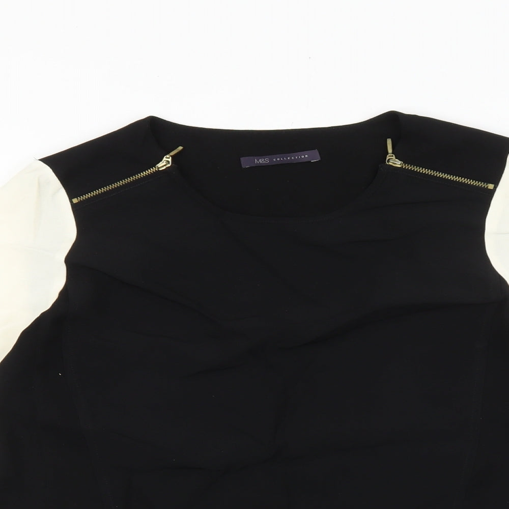 Womens UK Size 10 Marks and Spencer Blue Basic Blouse