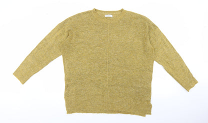 Womens UK Size L Papaya Yellow Pullover Jumper