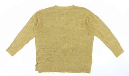 Womens UK Size L Papaya Yellow Pullover Jumper