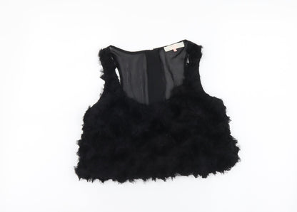 Womens UK Size 8 Miso Black Cropped Tank