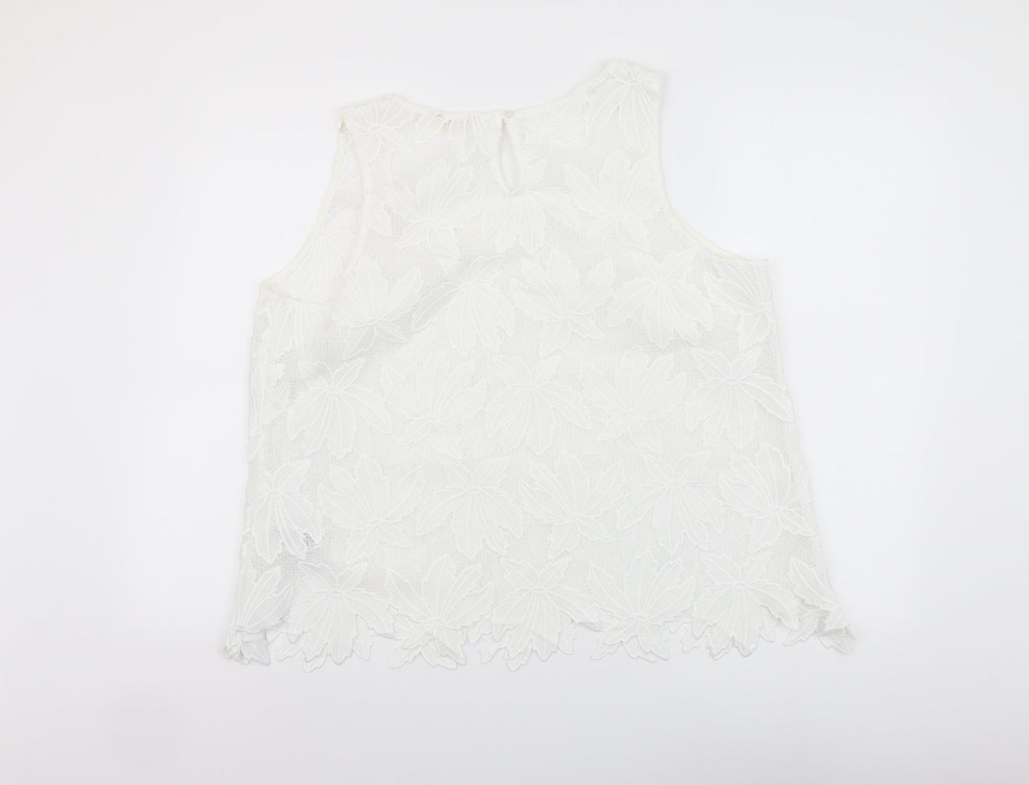 Womens UK Size 18 Indigo White Basic Tank