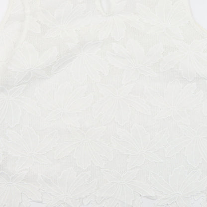 Womens UK Size 18 Indigo White Basic Tank