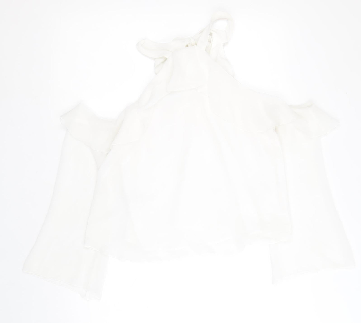 Womens UK Size M Mango White Basic Blouse