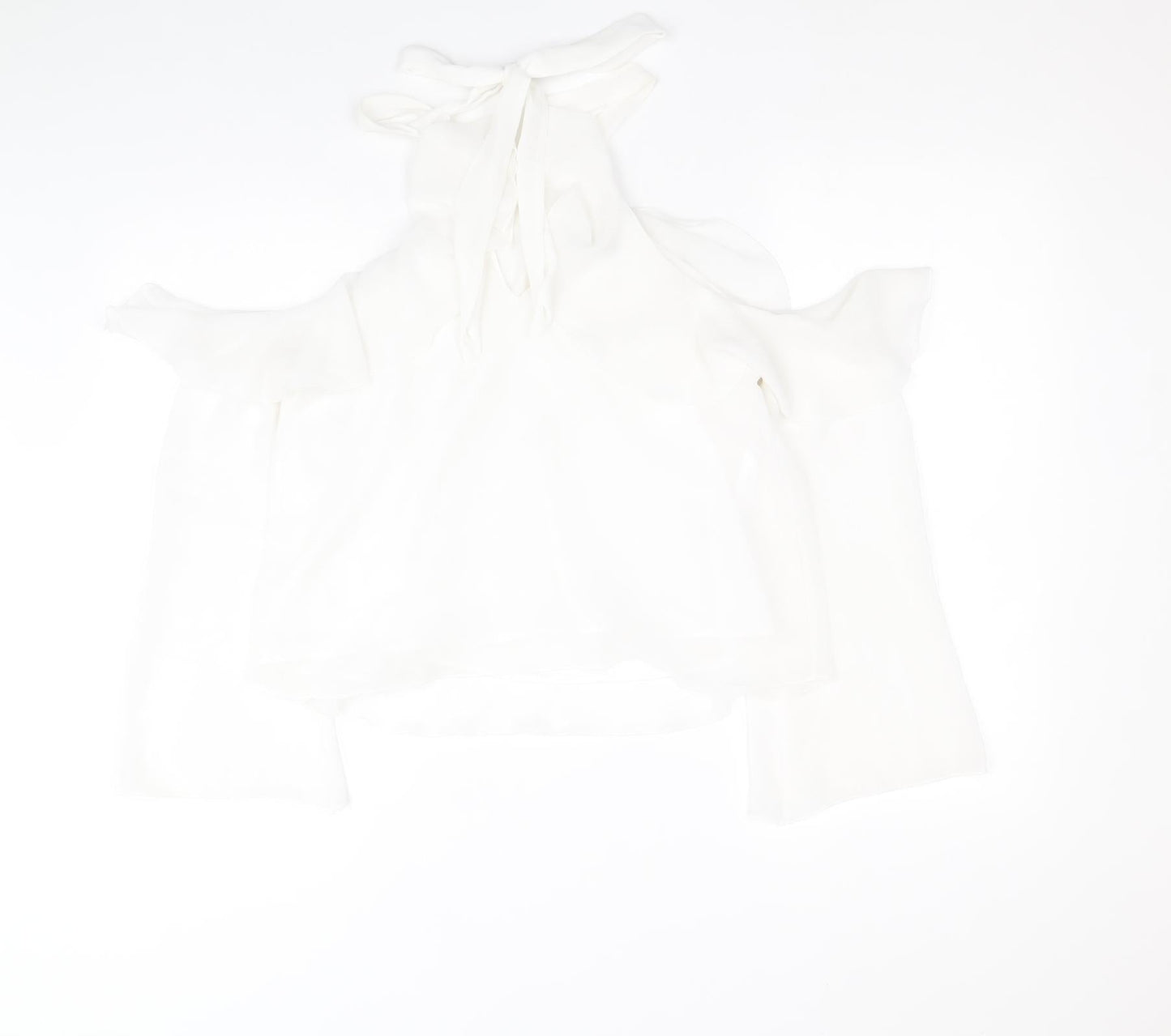 Womens UK Size M Mango White Basic Blouse