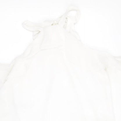 Womens UK Size M Mango White Basic Blouse