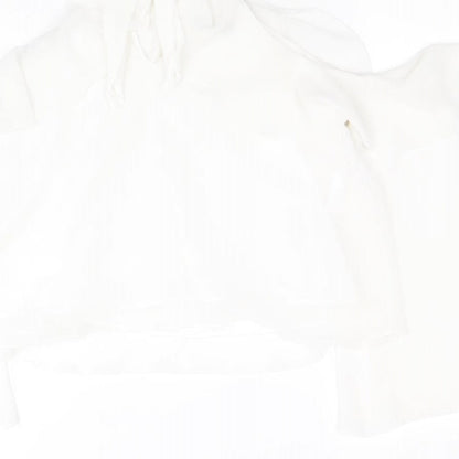 Womens UK Size M Mango White Basic Blouse