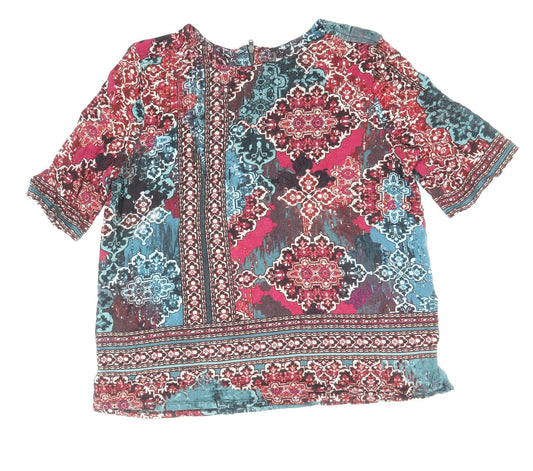 Womens UK Size 12 Monsoon Multicoloured Basic Blouse