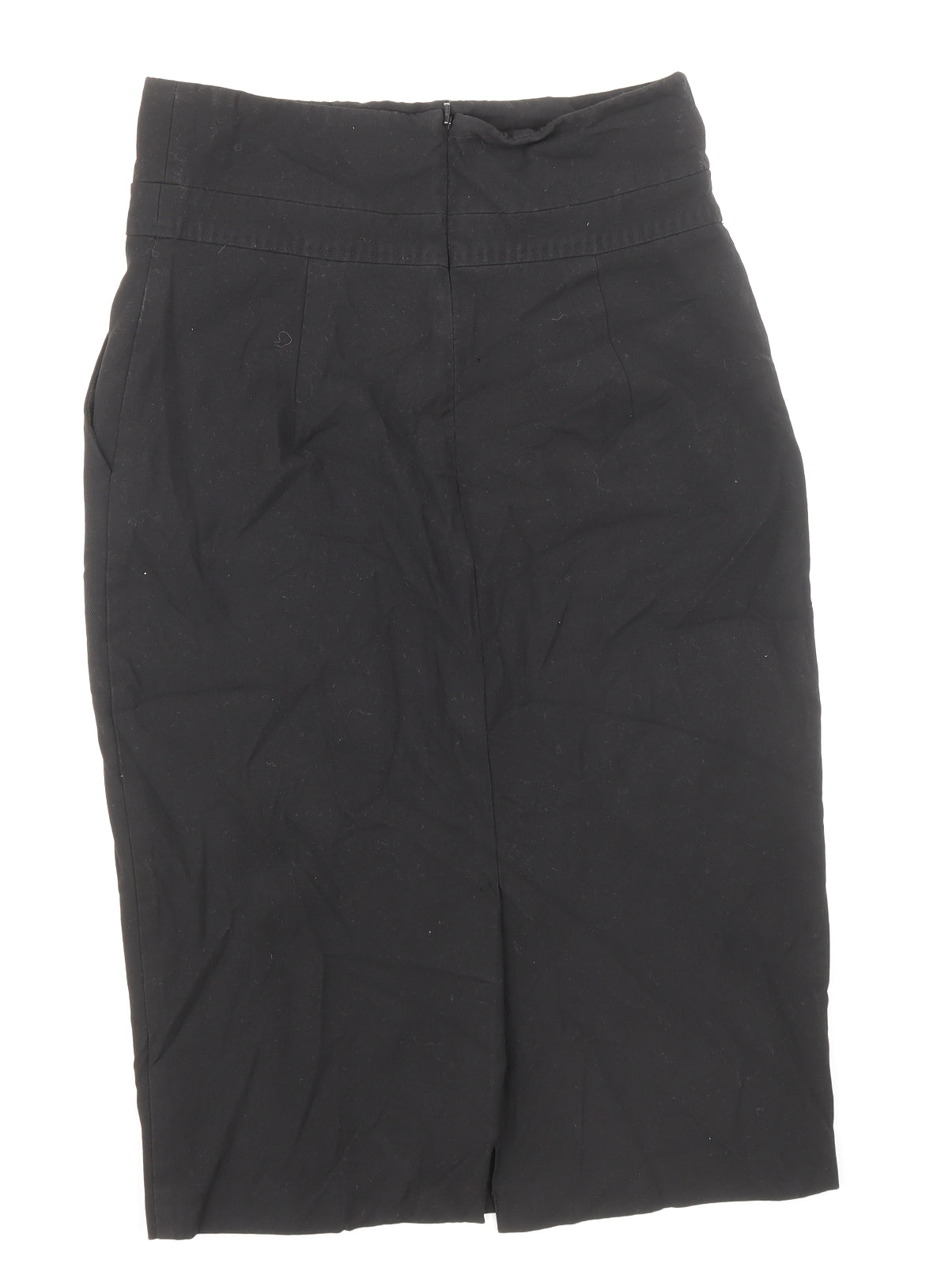 Oasis Womens Black Polyester Straight & Pencil Skirt Size 8 Zip