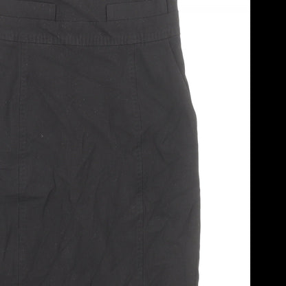 Oasis Womens Black Polyester Straight & Pencil Skirt Size 8 Zip