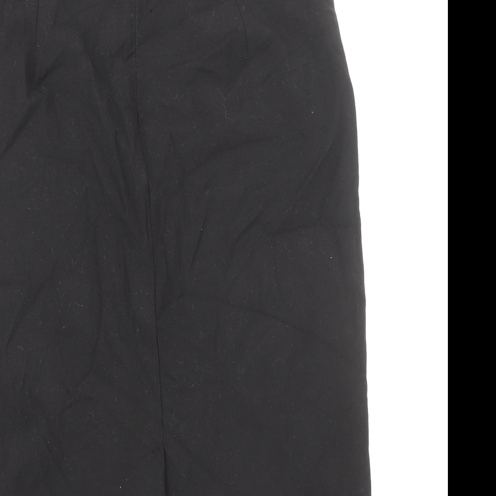 Oasis Womens Black Polyester Straight & Pencil Skirt Size 8 Zip