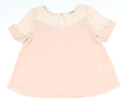 Womens UK Size 10 Peacocks Pink Basic Blouse