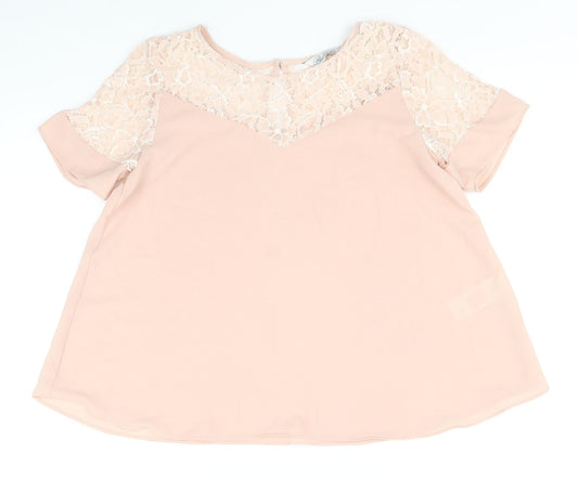 Womens UK Size 10 Peacocks Pink Basic Blouse