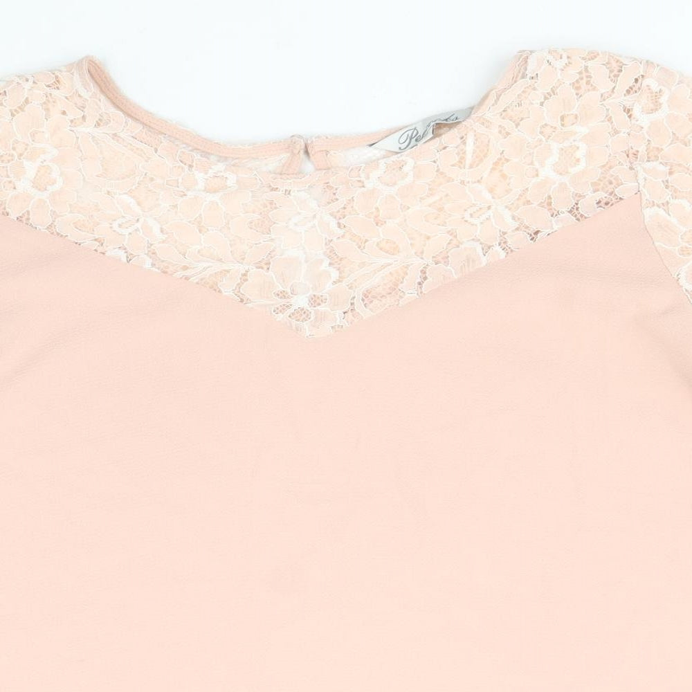 Womens UK Size 10 Peacocks Pink Basic Blouse