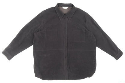 Womens UK Size 26 ELVI Brown Basic Button-Up