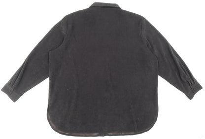 Womens UK Size 26 ELVI Brown Basic Button-Up
