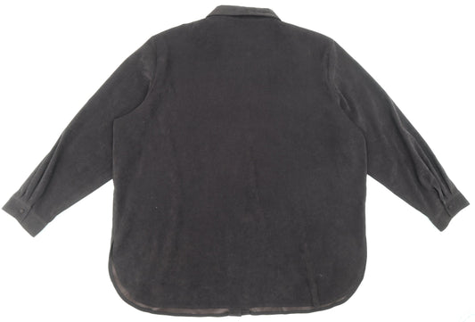 Womens UK Size 26 ELVI Brown Basic Button-Up