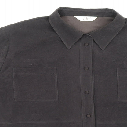 Womens UK Size 26 ELVI Brown Basic Button-Up