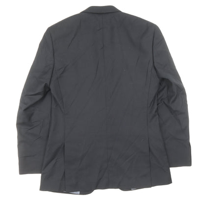 F&F Mens Blue Polyester Jacket Suit Jacket Size 38