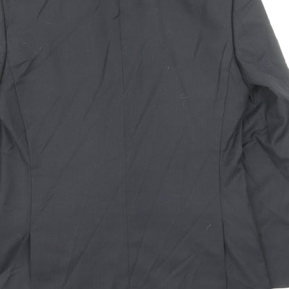 F&F Mens Blue Polyester Jacket Suit Jacket Size 38