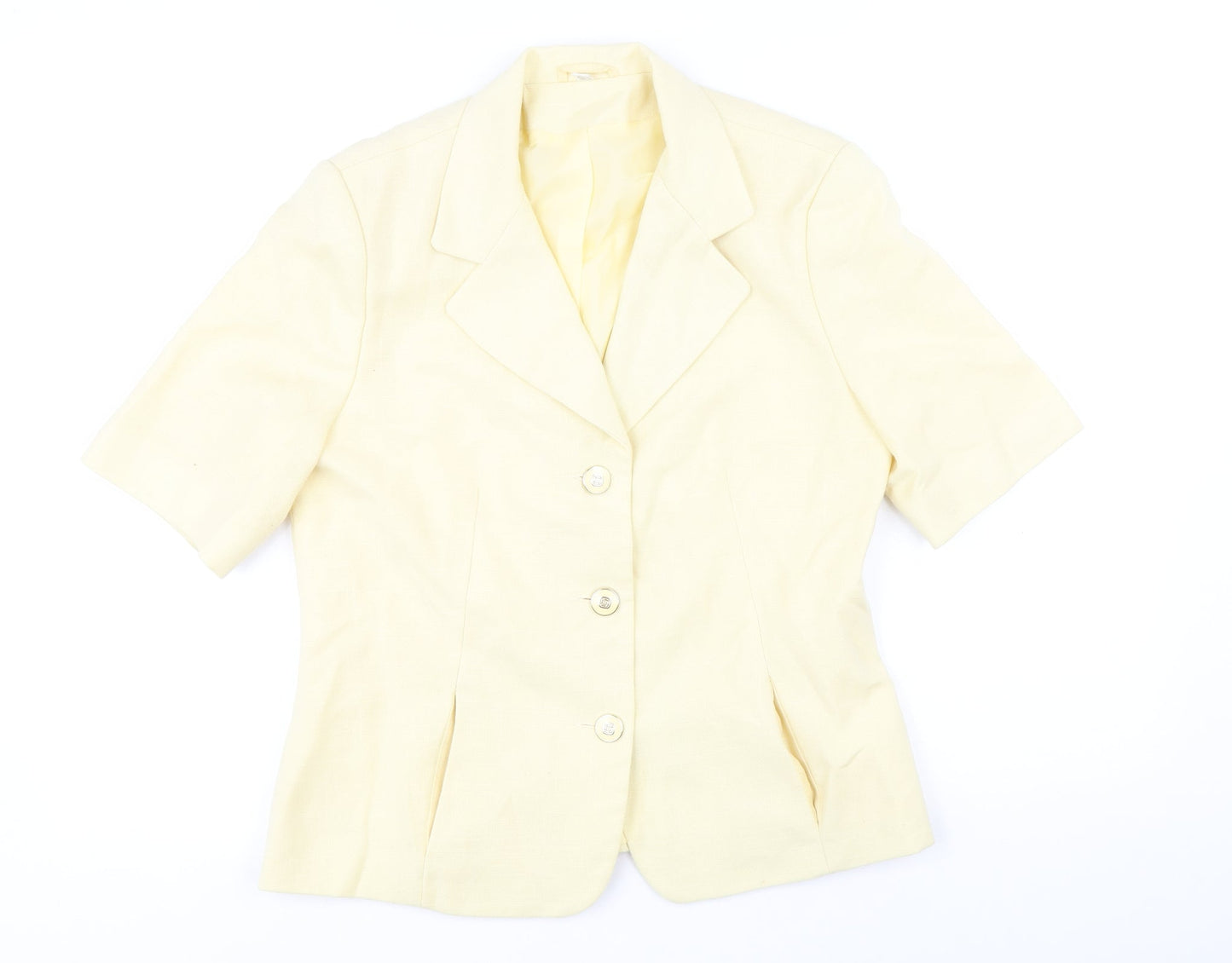 Avenue Womens Yellow Jacket Size 12 Button