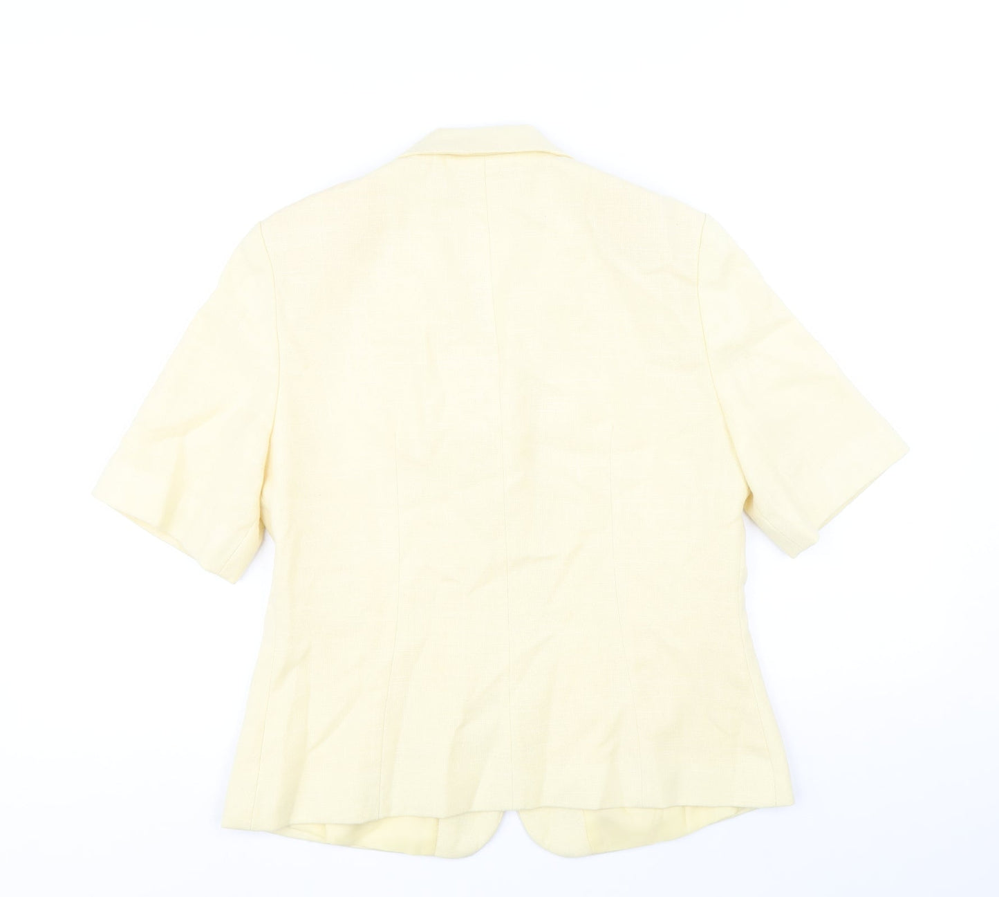 Avenue Womens Yellow Jacket Size 12 Button