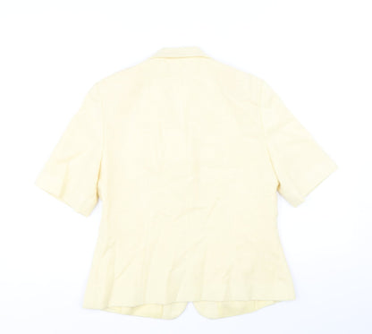 Avenue Womens Yellow Jacket Size 12 Button