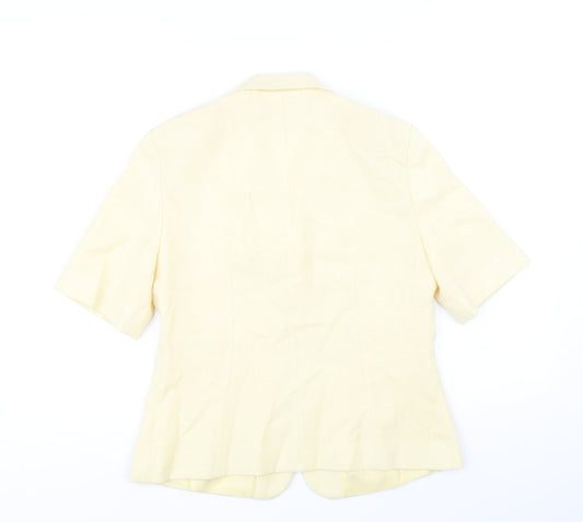 Avenue Womens Yellow Jacket Size 12 Button