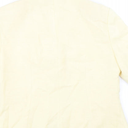 Avenue Womens Yellow Jacket Size 12 Button
