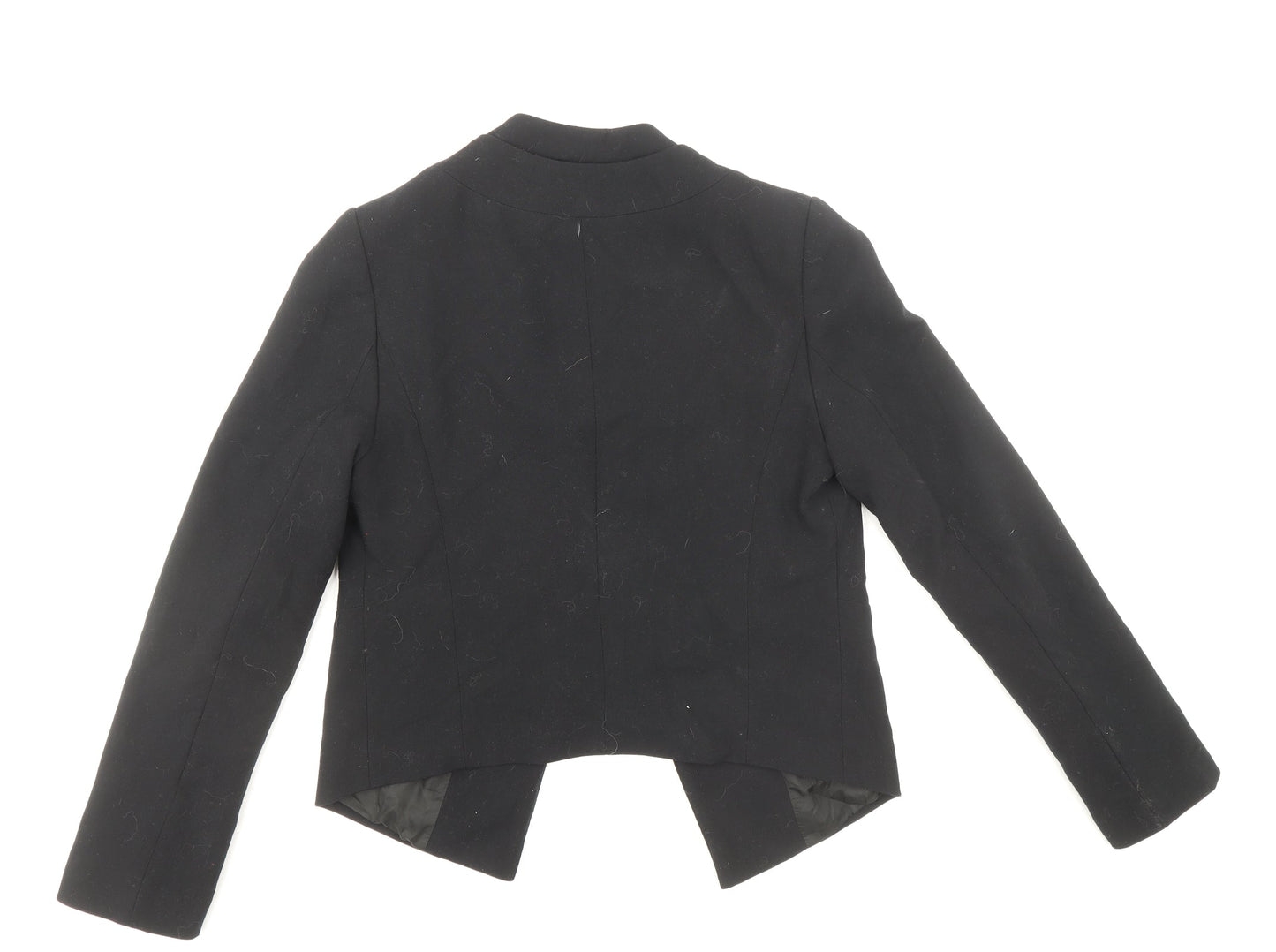 Topshop Womens Black Polyester Jacket Blazer Size 8