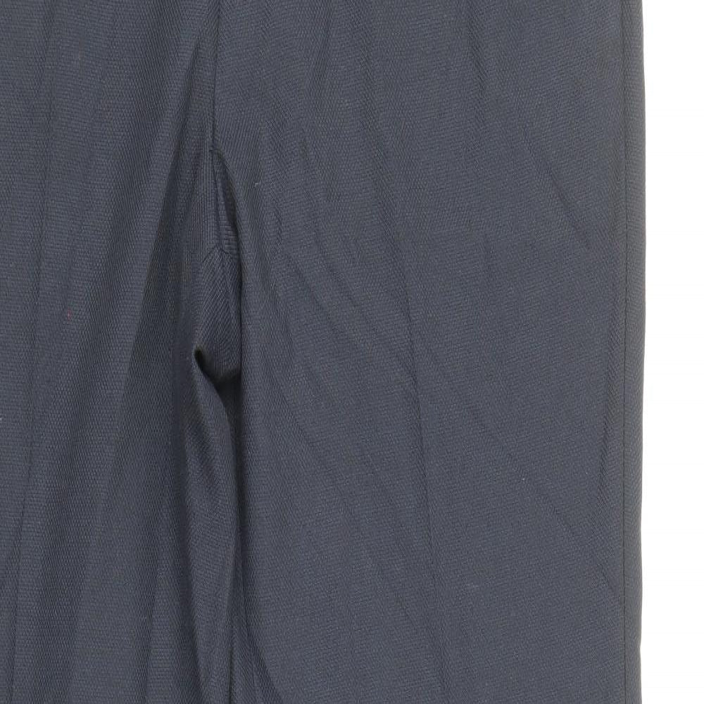 Topman Mens Blue Polyester Trousers Size 32 in Regular Zip