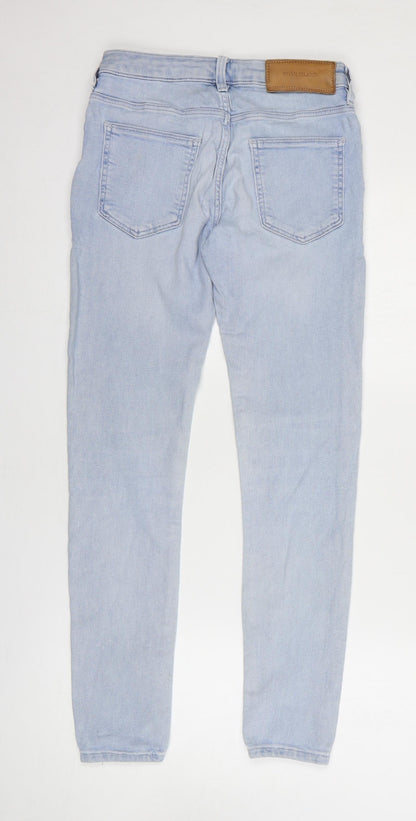 River Island Womens Blue Cotton Skinny Jeans Size 28 in L30 in Regular Zip