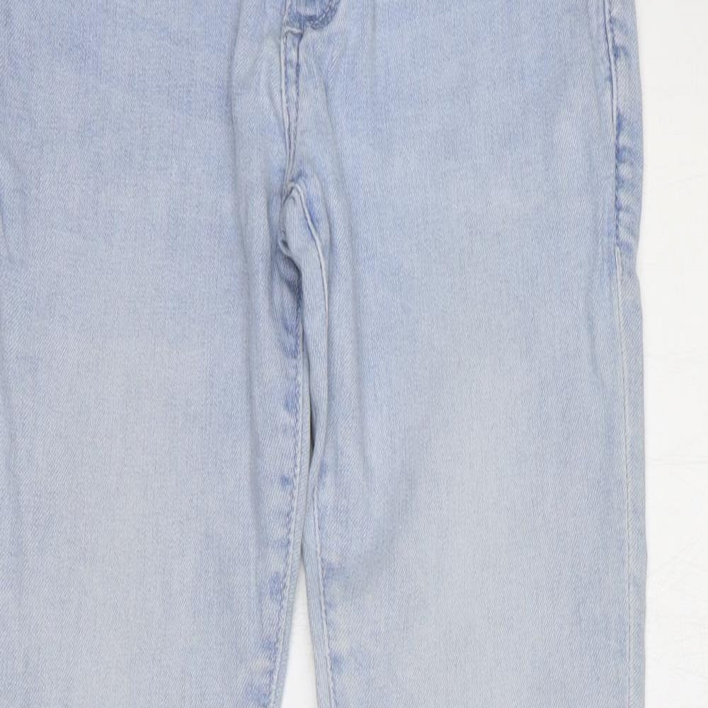 River Island Womens Blue Cotton Skinny Jeans Size 28 in L30 in Regular Zip