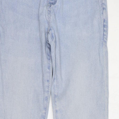River Island Womens Blue Cotton Skinny Jeans Size 28 in L30 in Regular Zip