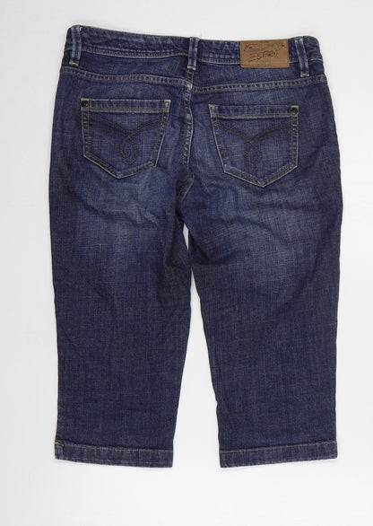 E Spirit Mens Blue Cotton Chino Shorts Size 29 in Regular Zip