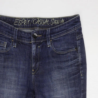 E Spirit Mens Blue Cotton Chino Shorts Size 29 in Regular Zip