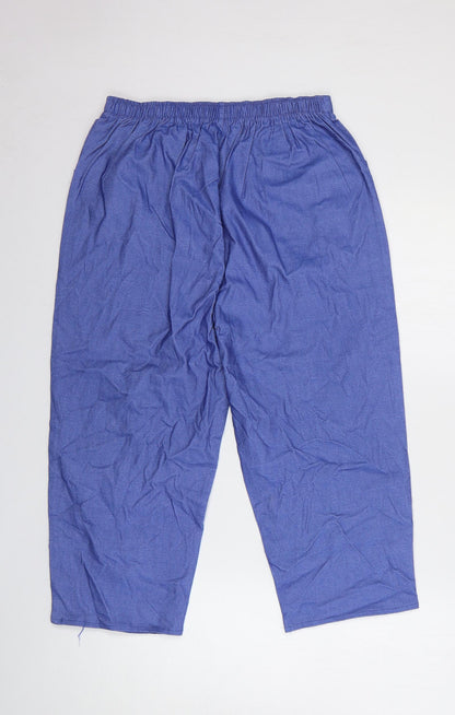 Preworn Womens Blue Cotton Straight Jeans Size 27 in Regular