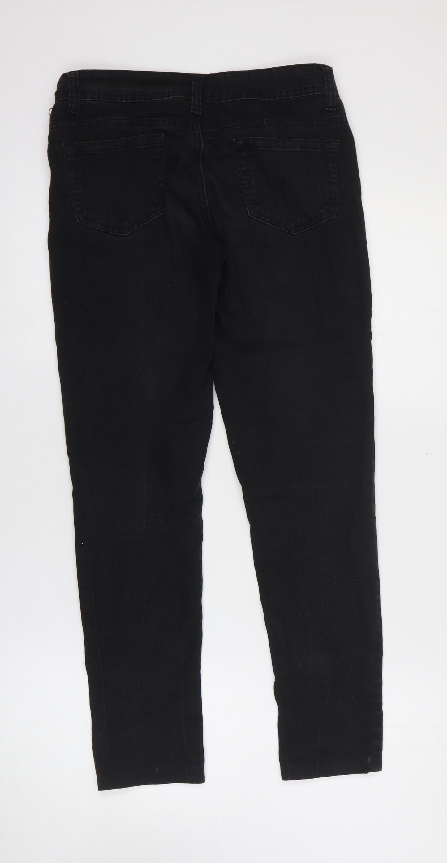 Womens UK Size 8 Preworn Slim Fit Skinny Black Jeans