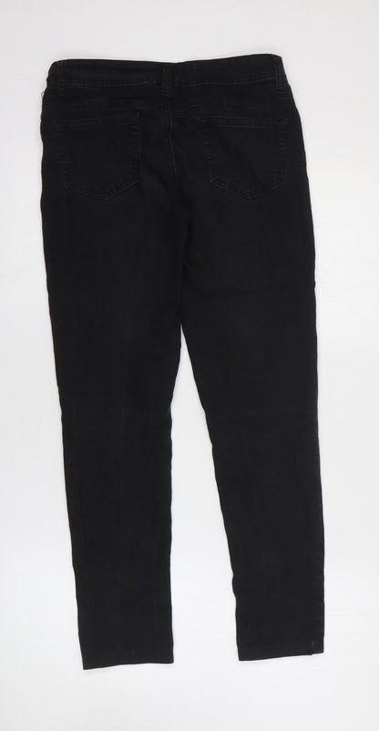 Womens UK Size 8 Preworn Slim Fit Skinny Black Jeans